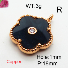 Resin & Zirconia  Fashion Copper Pendant   XFPC03274aajl-G030