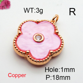Resin & Zirconia  Fashion Copper Pendant   XFPC03276aajl-G030
