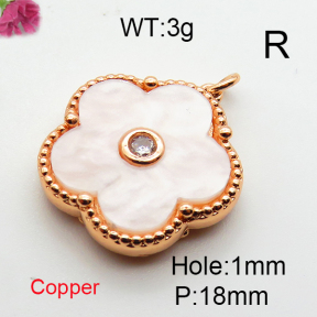 Resin & Zirconia  Fashion Copper Pendant   XFPC03277aajl-G030