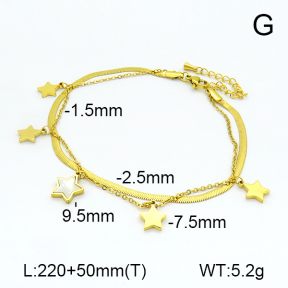 Stainless Steel Anklets  7A9000006bhbl-669