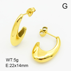 Handmade Polished  L Shape  Stainless Steel Earrings  7E2000112bhva-066