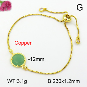 Green Aventurine  Fashion Copper Bracelet  F7B400418baka-G030