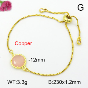 Rose Quartz  Fashion Copper Bracelet  F7B400419baka-G030