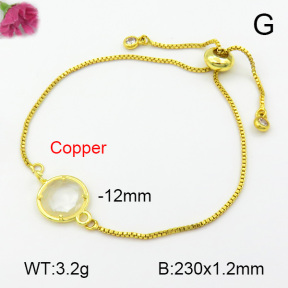 White Crystal  Fashion Copper Bracelet  F7B400420baka-G030
