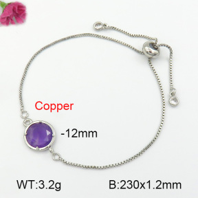 Amethyst  Fashion Copper Bracelet  F7B400429baka-G030
