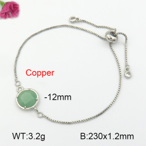 Green Aventurine  Fashion Copper Bracelet  F7B400431baka-G030