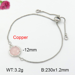 Rose Quartz  Fashion Copper Bracelet  F7B400433baka-G030
