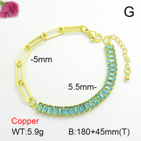 Fashion Copper Bracelet  F7B400442bbov-L017