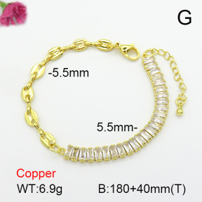 Fashion Copper Bracelet  F7B400453bbov-L017