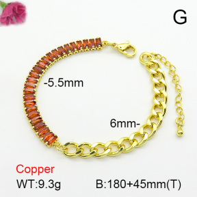 Fashion Copper Bracelet  F7B400460bbov-L017