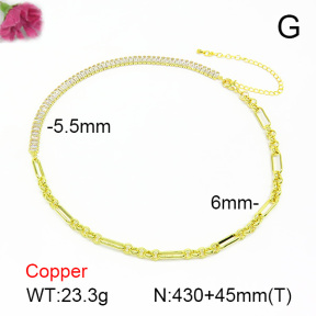 Fashion Copper Necklace  F7N401030ahlv-L017