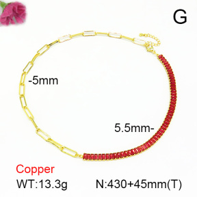Fashion Copper Necklace  F7N401041ahlv-L017