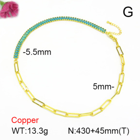 Fashion Copper Necklace  F7N401043ahlv-L017