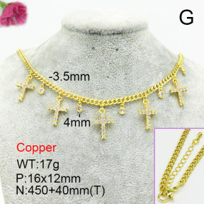 Fashion Copper Necklace  F7N401052vhov-L017