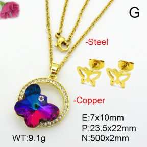 Imitation Crystal Glass & Zirconia  Fashion Copper Sets  F7S001144vbmb-G030
