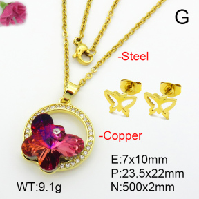 Imitation Crystal Glass & Zirconia  Fashion Copper Sets  F7S001147vbmb-G030