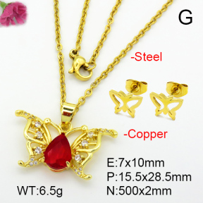 Imitation Crystal Glass & Zirconia  Fashion Copper Sets  F7S001150vbmb-G030