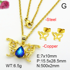 Imitation Crystal Glass & Zirconia  Fashion Copper Sets  F7S001151vbmb-G030