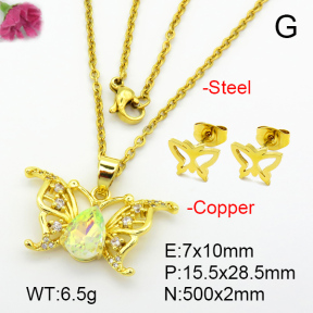 Imitation Crystal Glass & Zirconia  Fashion Copper Sets  F7S001152vbmb-G030