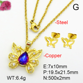 Imitation Crystal Glass & Zirconia  Fashion Copper Sets  F7S001161vbmb-G030