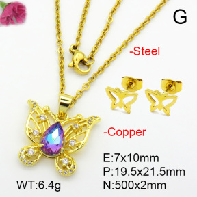 Imitation Crystal Glass & Zirconia  Fashion Copper Sets  F7S001168vbmb-G030