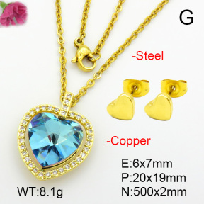 Imitation Crystal Glass & Zirconia  Fashion Copper Sets  F7S001169vbmb-G030