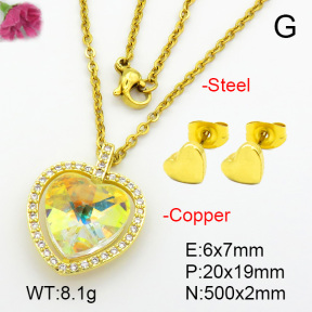 Imitation Crystal Glass & Zirconia  Fashion Copper Sets  F7S001172vbmb-G030