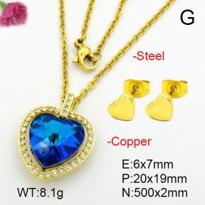 Imitation Crystal Glass & Zirconia  Fashion Copper Sets  F7S001173vbmb-G030