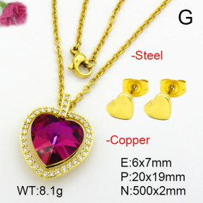 Imitation Crystal Glass & Zirconia  Fashion Copper Sets  F7S001174vbmb-G030