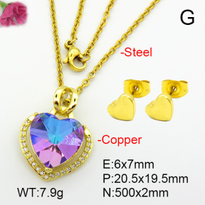 Imitation Crystal Glass & Zirconia  Fashion Copper Sets  F7S001176vbmb-G030