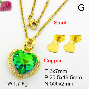 Imitation Crystal Glass & Zirconia  Fashion Copper Sets  F7S001178vbmb-G030