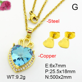 Imitation Crystal Glass & Zirconia  Fashion Copper Sets  F7S001181vbmb-G030