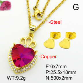 Imitation Crystal Glass & Zirconia  Fashion Copper Sets  F7S001186vbmb-G030