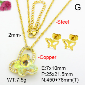 Imitation Crystal Glass & Zirconia  Fashion Copper Sets  F7S001209vbmb-G030