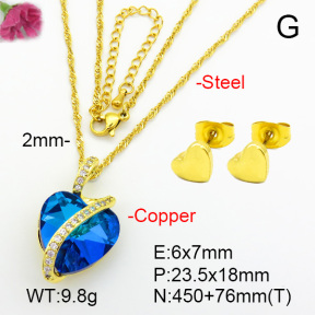 Imitation Crystal Glass & Zirconia  Fashion Copper Sets  F7S001213vbmb-G030