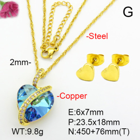 Imitation Crystal Glass & Zirconia  Fashion Copper Sets  F7S001215vbmb-G030