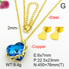 Imitation Crystal Glass & Zirconia  Fashion Copper Sets  F7S001219vbmb-G030