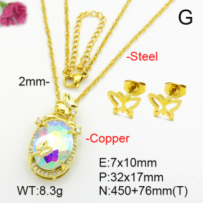 Imitation Crystal Glass & Zirconia  Fashion Copper Sets  F7S001229vbmb-G030