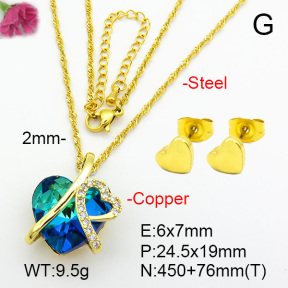 Imitation Crystal Glass & Zirconia  Fashion Copper Sets  F7S001233vbmb-G030
