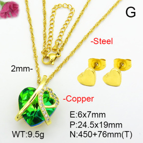 Imitation Crystal Glass & Zirconia  Fashion Copper Sets  F7S001234vbmb-G030