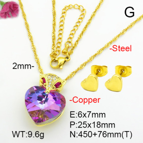 Imitation Crystal Glass & Zirconia  Fashion Copper Sets  F7S001243vbmb-G030