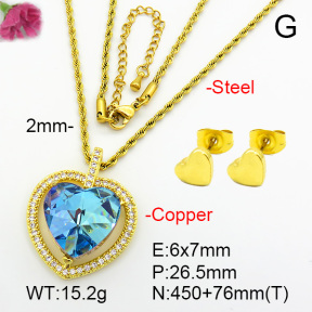 Imitation Crystal Glass & Zirconia  Fashion Copper Sets  F7S001248vbmb-G030
