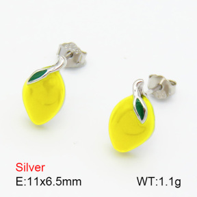 Enamel  Mango  925 Silver Earrings  JUSE70133bhhh-925