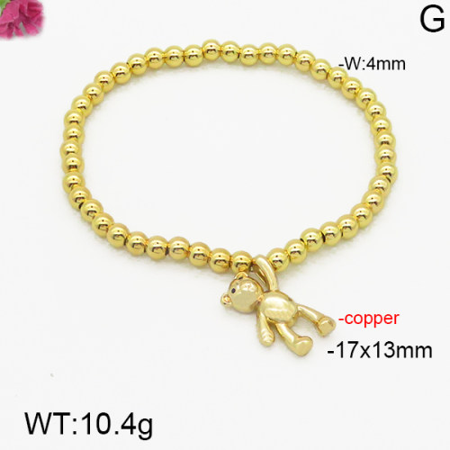 Fashion Copper Bear Bracelets  TB5000092bbov-J101