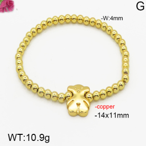 Fashion Copper Bear Bracelets  TB5000094abol-J101