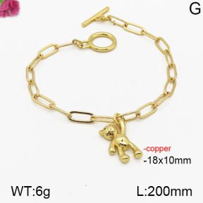 Fashion Copper Bear Bracelets  TB5000097vbpb-J101