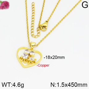 Fashion Copper Necklace  F2N400247vbmb-J35