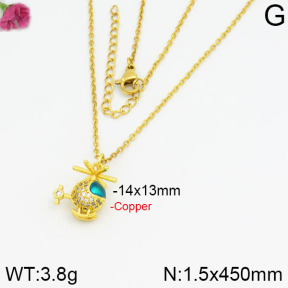 Fashion Copper Necklace  F2N400253bbml-J35