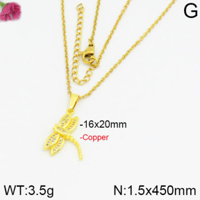Fashion Copper Necklace  F2N400264bbml-J35