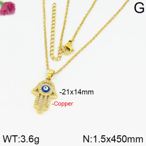 Fashion Copper Necklace  F2N400268bbml-J35